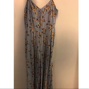 Blue floral jumpsuit